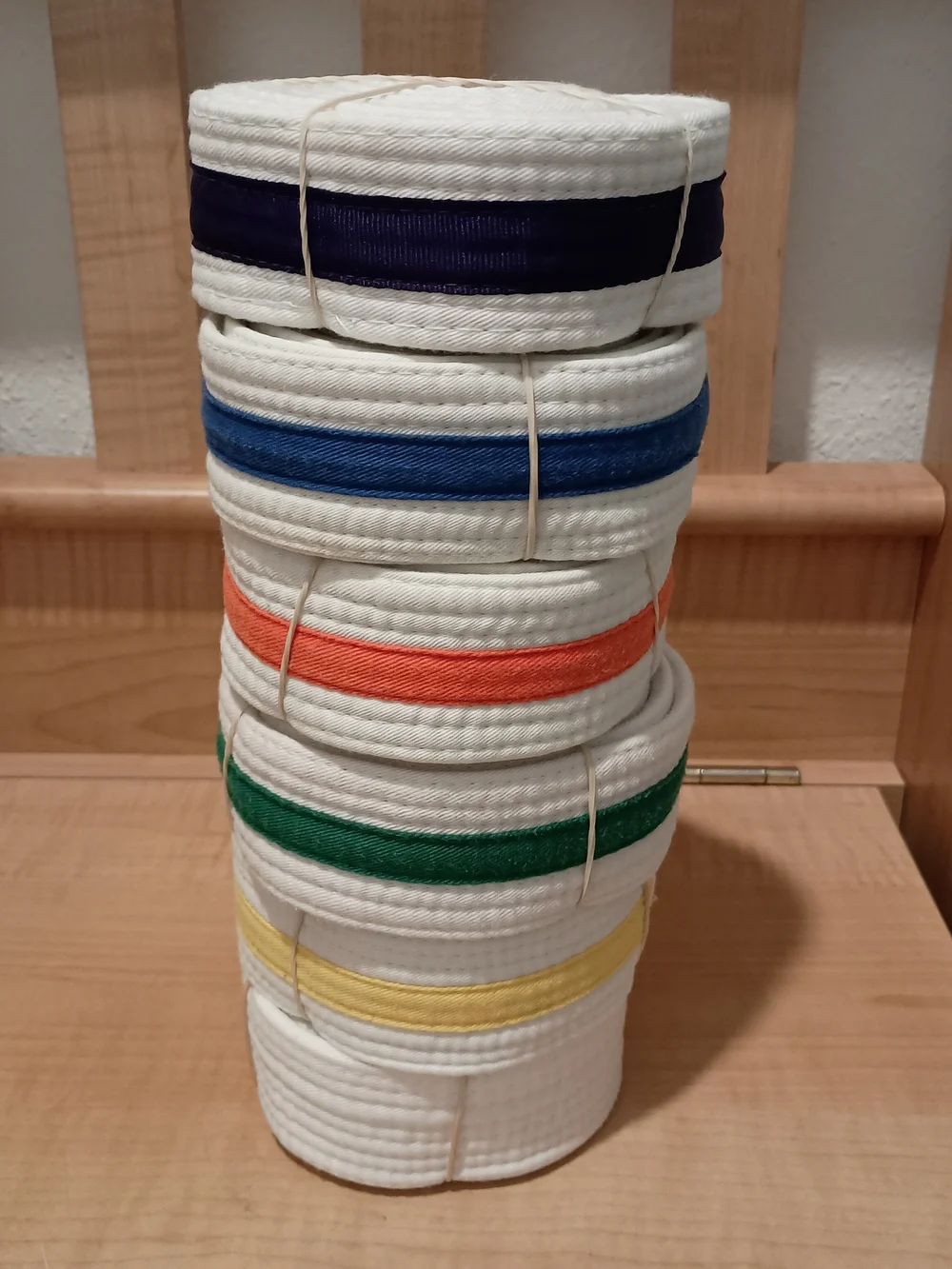Lot Of 6 Pre Owned Karate Belts Size 0 Martial Belts 140 cm Or 55 Inches